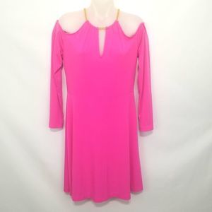NWT!!! Michael‎ Kors Cold Shoulder Fit & Flare Dress Size M #004
